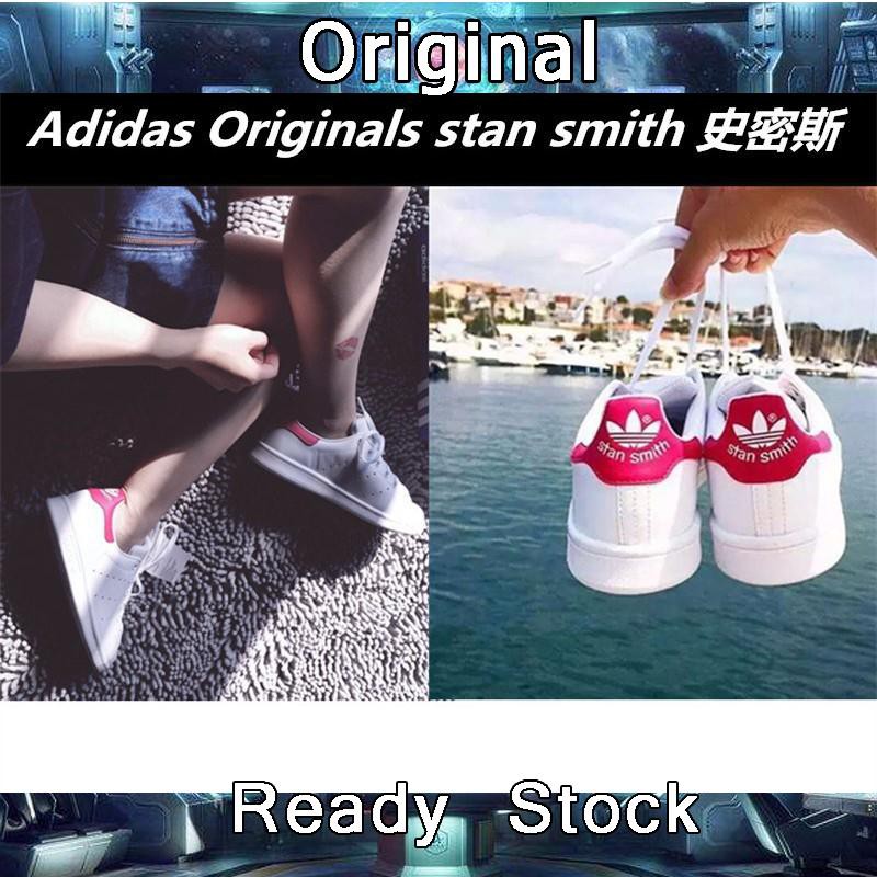 Sepatu Sneakers Desain Adidas Originals Stan Smith Warna Pink Tail【100% asli】【Tersedia】 17 Adidas StanSmith boost Adidas StanSmith Popcorn Green