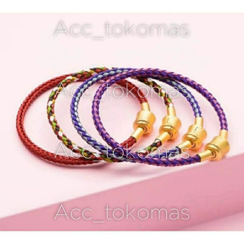 Gelang Tali Inisial Huruf Emas Gelang Tali Kawat