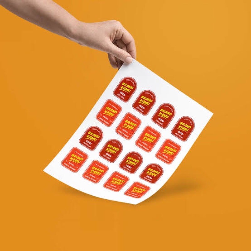 

STIKER KROMO A3 / STIKER PRODUK A3 / STIKER KEMASAN / STIKER LOGO OLSHOP / STIKER CAKERY