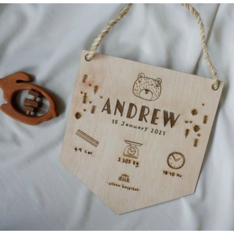 Papan nama bayi|newborn,foto decoration