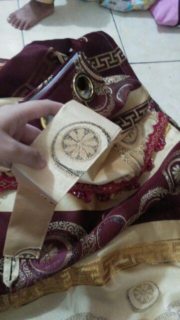 Gordyn Gorden Hordeng Prada (pr) Bunga Garis Emas