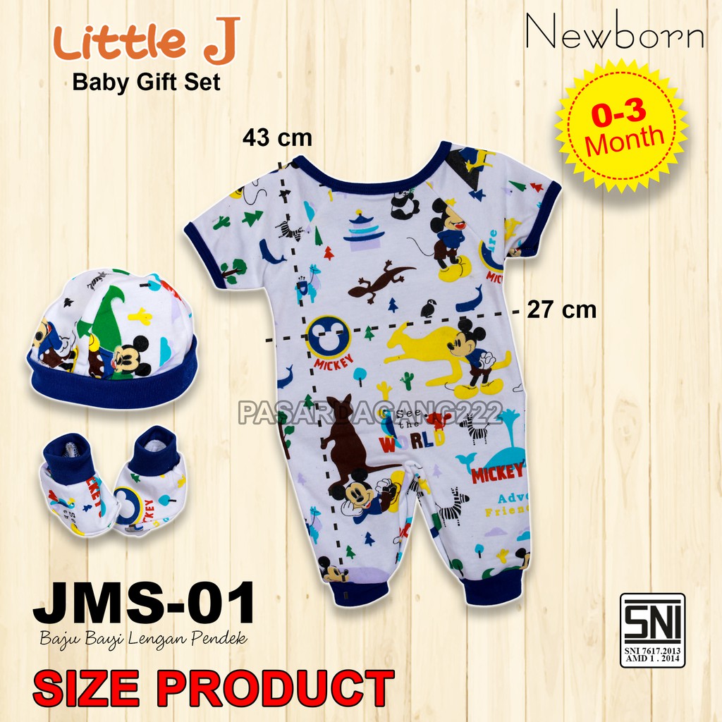 BAJU BAYI JUMSUIT LENGAN PENDEK SET JMS1