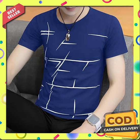 Groovy Baju Kaos Kerah Koko Sanghai Pria Lengan Pendek Polos Bordir Baju Kaos Fence-Kaos Full Terlar