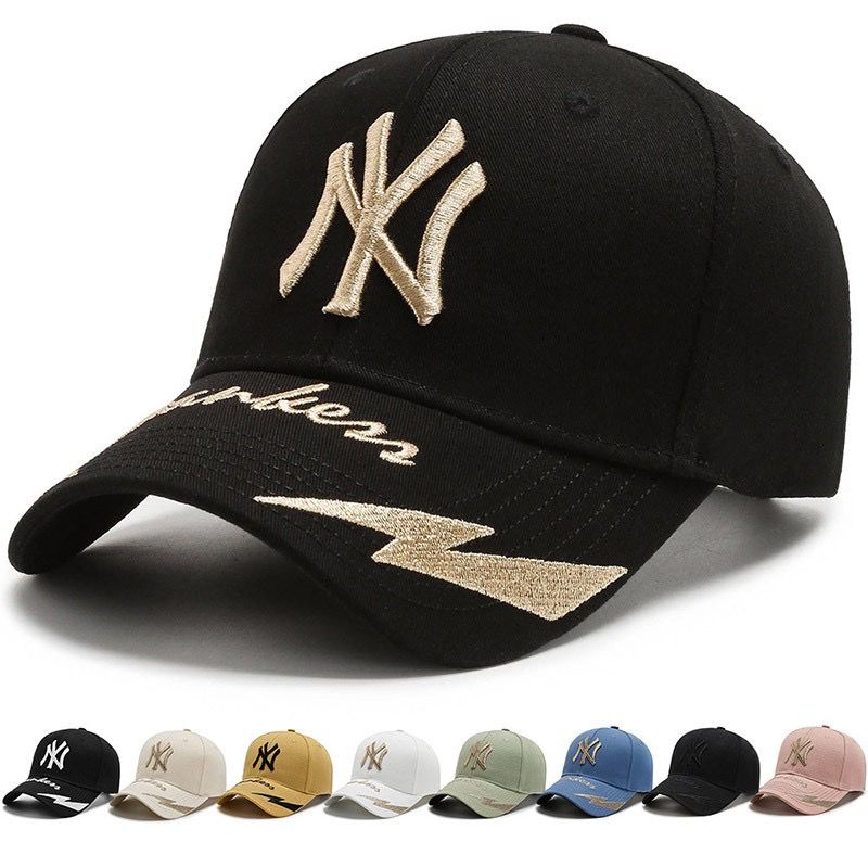 PROMO  Petir Bordir NY Topi Baseball Cap Korean Version terbaru