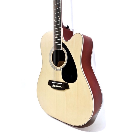 Gitar Akustik Merk Yamaha Jumbo Natural Hitam Sunkay Trusrod Senar String Murah Jakarta Pemula