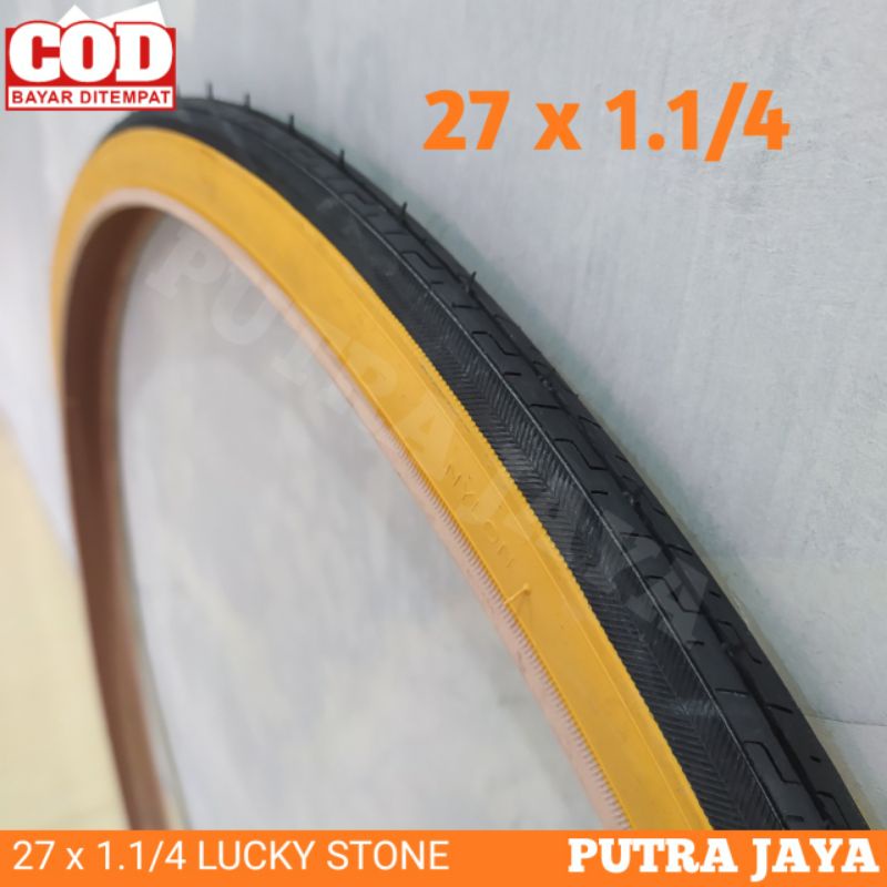 Ban Luar Sepeda Balap Lama 27 x 1 1/4 Lucky Stone Ukuran  27 x 1.1/4 untuk velg 27 Murah High Qualit