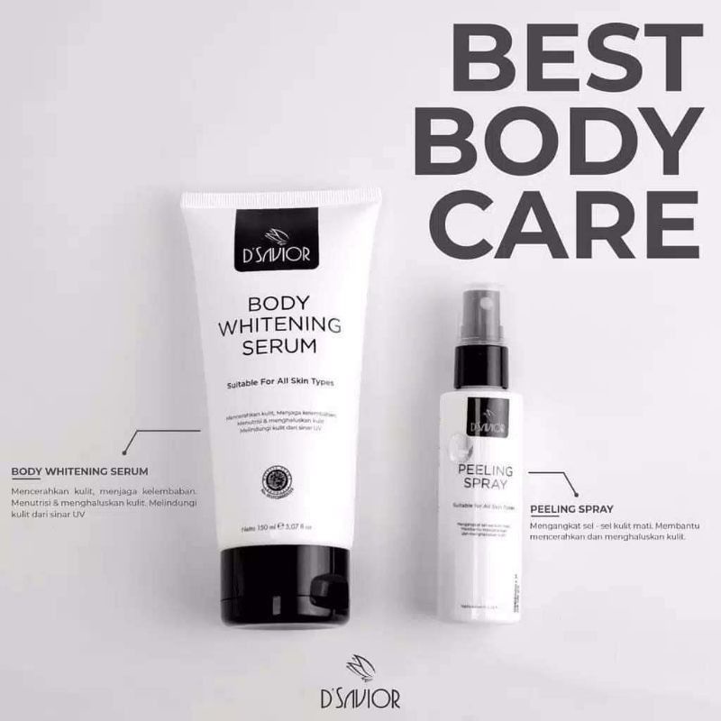 Dsavior Body Whitening Serum Untuk Pencerah Kulit 100% Original BPOM | D'savior Free Masker