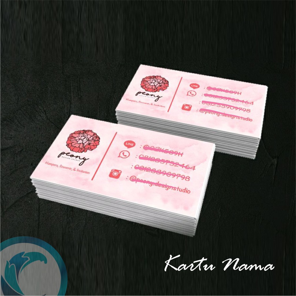 Kartu Nama Name Card Business Card 1 Sisi Desain Kartu Nama