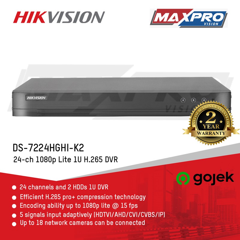 DS-7224HGHI-K2 - HIKVISION DVR 24 CH