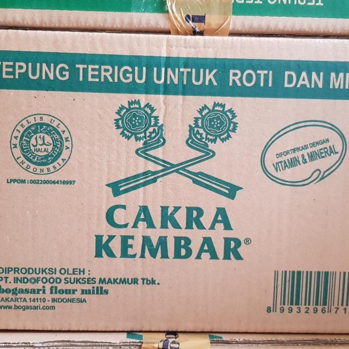 

TERLARIS terigu cakra kembar kemasan ekonomi 1kg - 1 DUS ISI 12 PAK