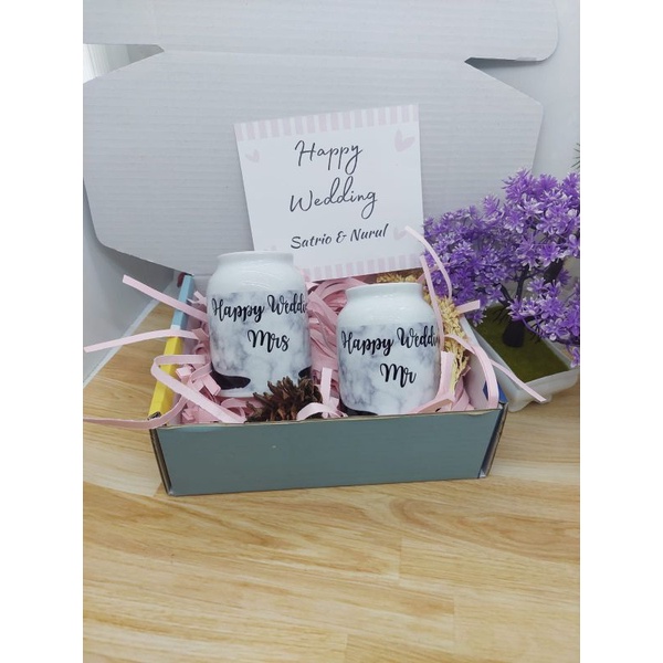 Hampers wedding murah |bisa request nama pasangan dan FREE ucapan