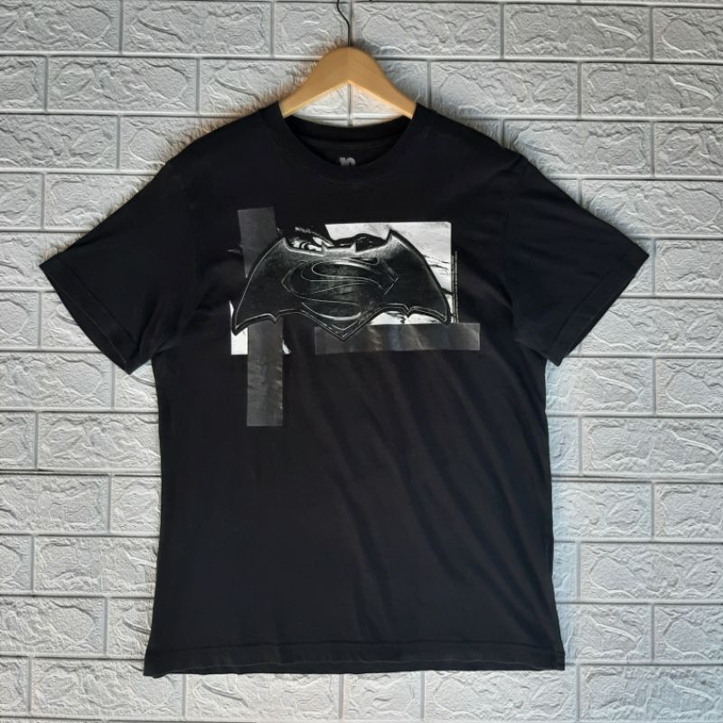 kaos t shirt BATMAN vs SUPERMAN black hiatm dc comics second