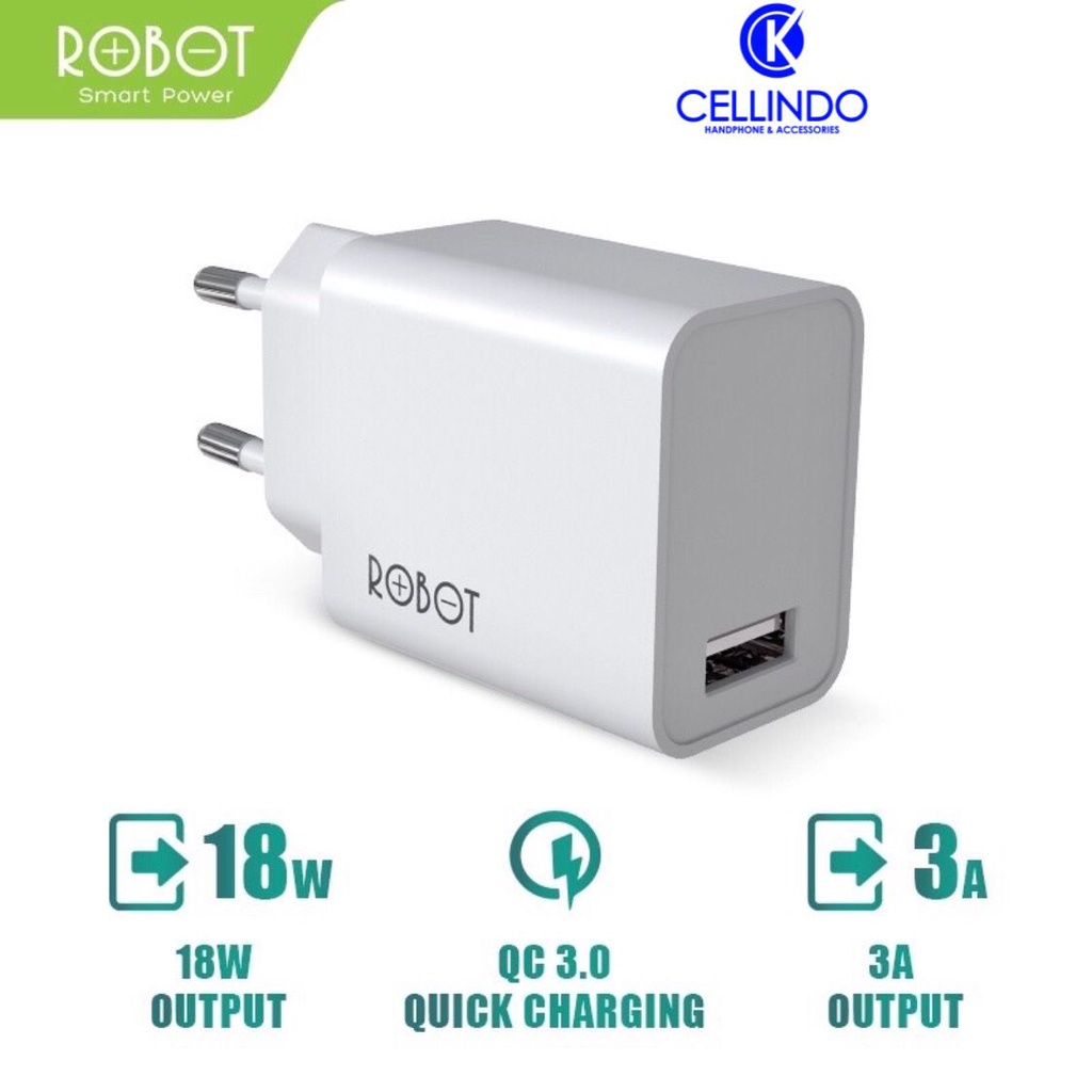 Adaptor Robot RT-F1 Single Port Quick Charger Fast Charging Original