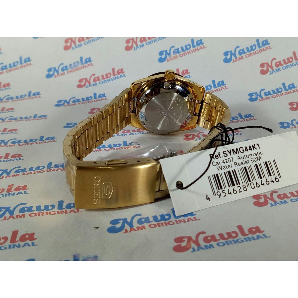 Seiko 5 Ladies SYMG44K1 Automatic Gold Coating Bracelet | Jam Wanita SYMG44