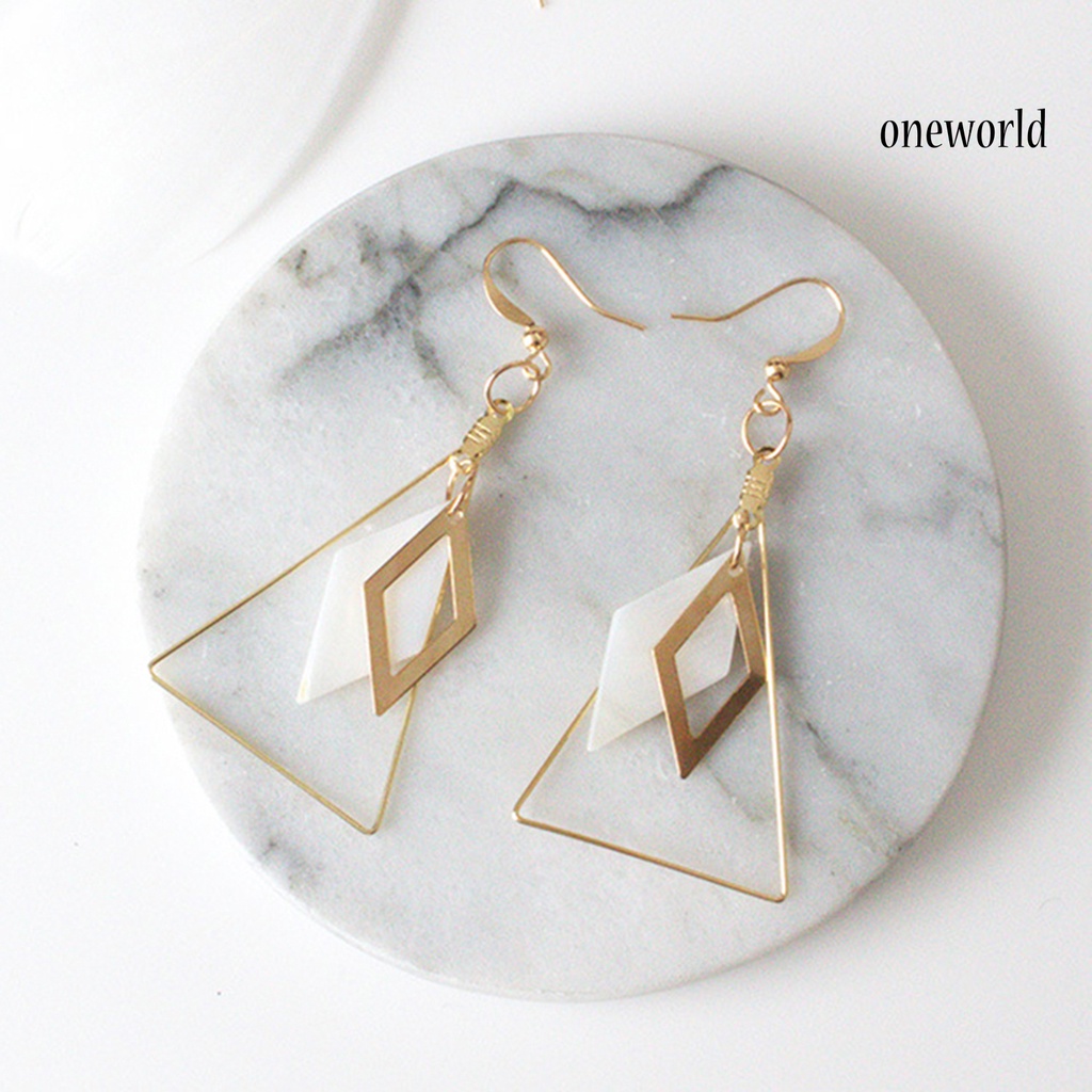 OW@ Creative Geometry Triangle Ear Hook Earrings Party Cocktail Women Jewelry Gift