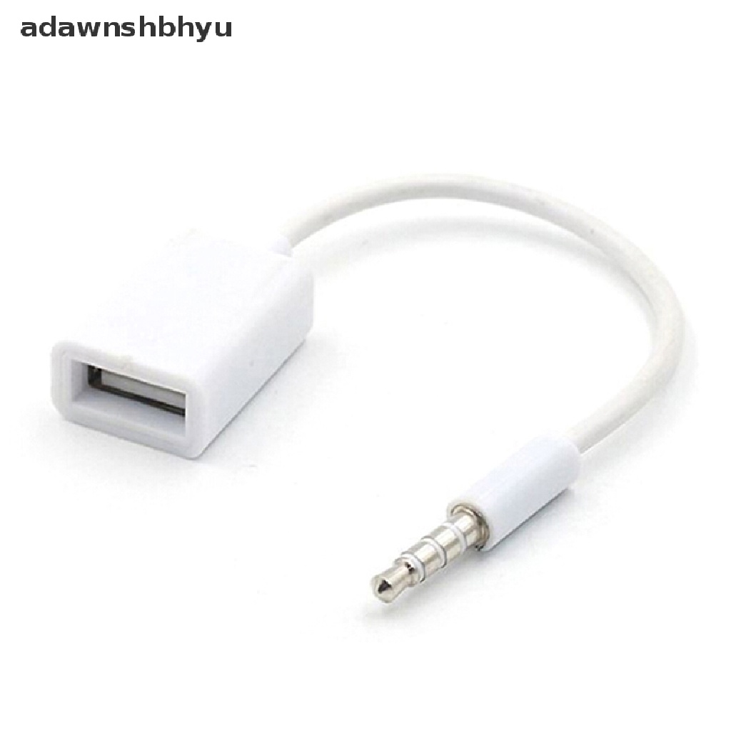 Adawnshbhyu 3.5mm male aux audio plug jack to usb 2.0 female converter cord Kabel Mobil mp3