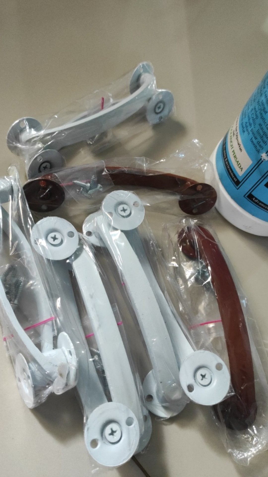 Handle Gagang Tarikan Kunci Pintu 12 Cm Alumunium Nium Laci Lemari Kicenset Etalase Bulan Cet Powder