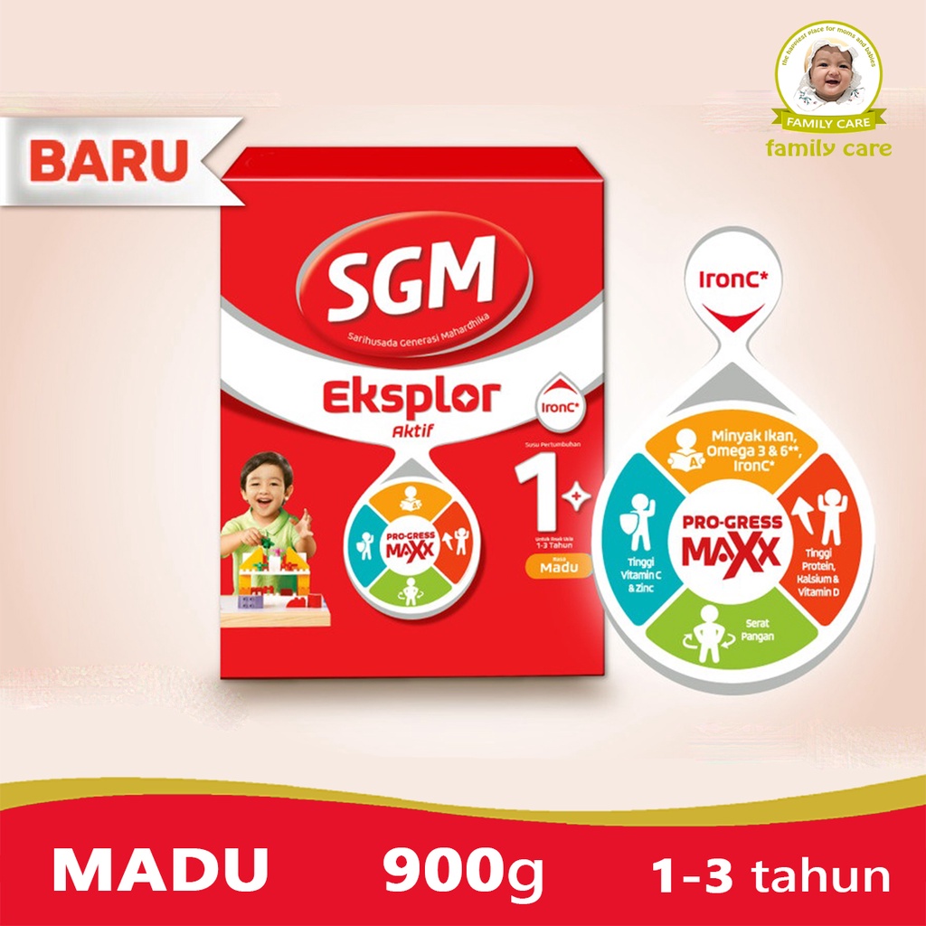 SGM Eksplor 1 Plus Madu 900 gram | Susu Pertumbuhan 1-3 Tahun