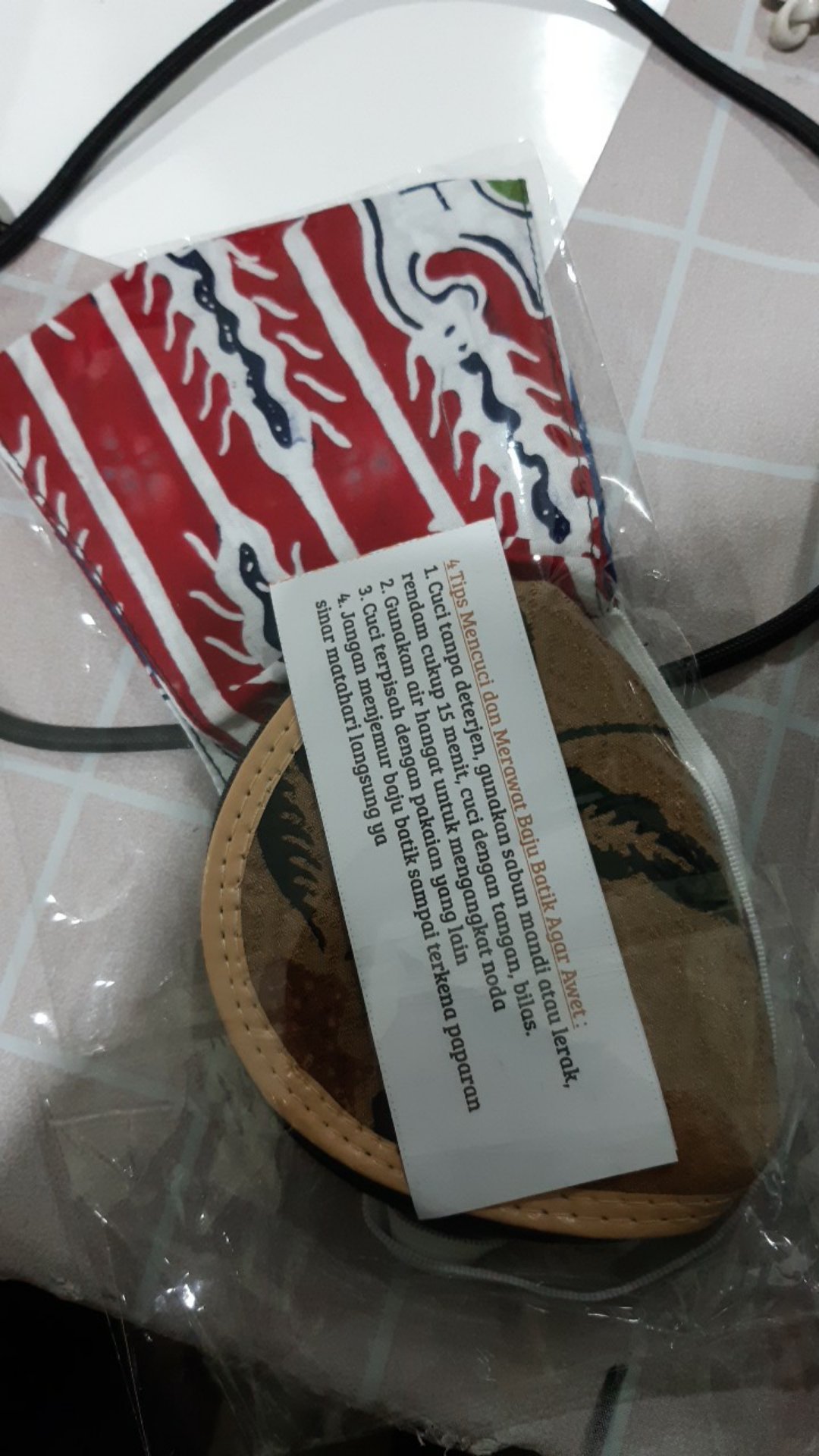 Tunik Premium Batik Cap Wonogiren Hitam Navy Merah Lapis Tricot Seragam Kerja S M L Xl Xxl