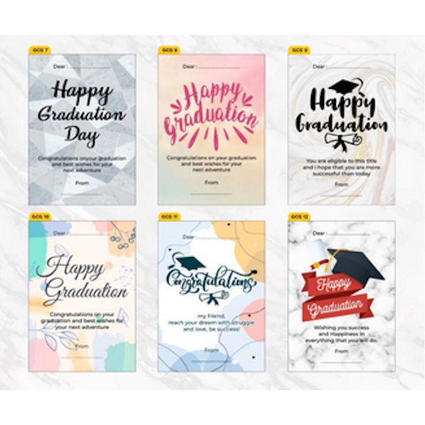 Kartu Ucapan Ulang Tahun / greeting card Wisuda untuk Kado Birthday (MBS)