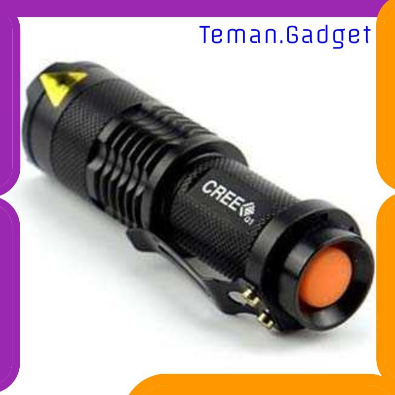 TG-IE184 TaffLED Senter LED 2000 Lumens Waterproof + Charger + Box Pocketman P1