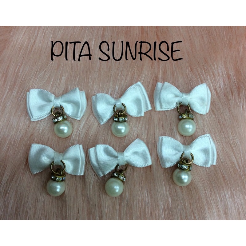 

bunga pita satin mutiara 3cm@12pcs