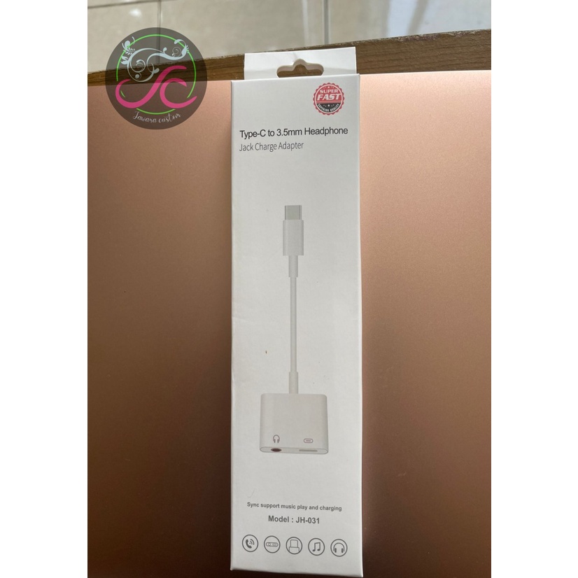 JH031 Spilter type c 2in1 kabel audio type c 2in1 jek audio type c 2in1 splitter type c 2in1 Samsung