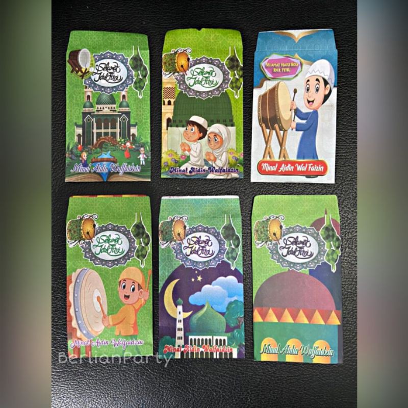

Amplop Lebaran / Angpao Idul Fitri Motif Kartun 1pack isi 10 Lembar