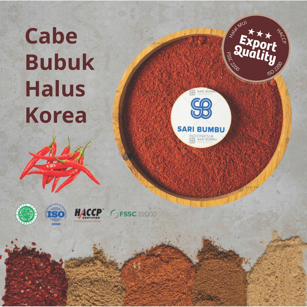 

Cabai Bubuk Halus Korea / Gochugaru Powder - (Large Pack) Rempah *Export Quality