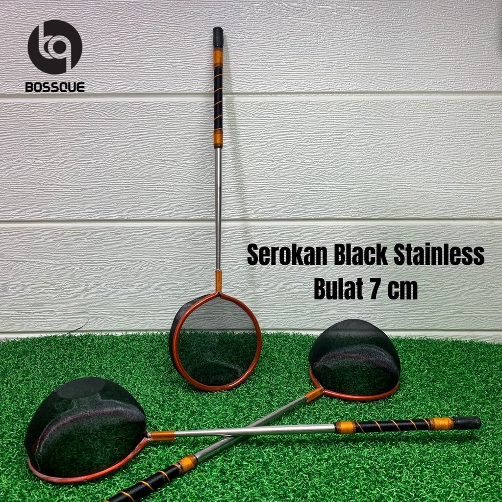 Serokan Ikan Cupang Mental Stick Black Series Seser Saringan Sauk Kutir Encu Cangkang Artemia 7 cm