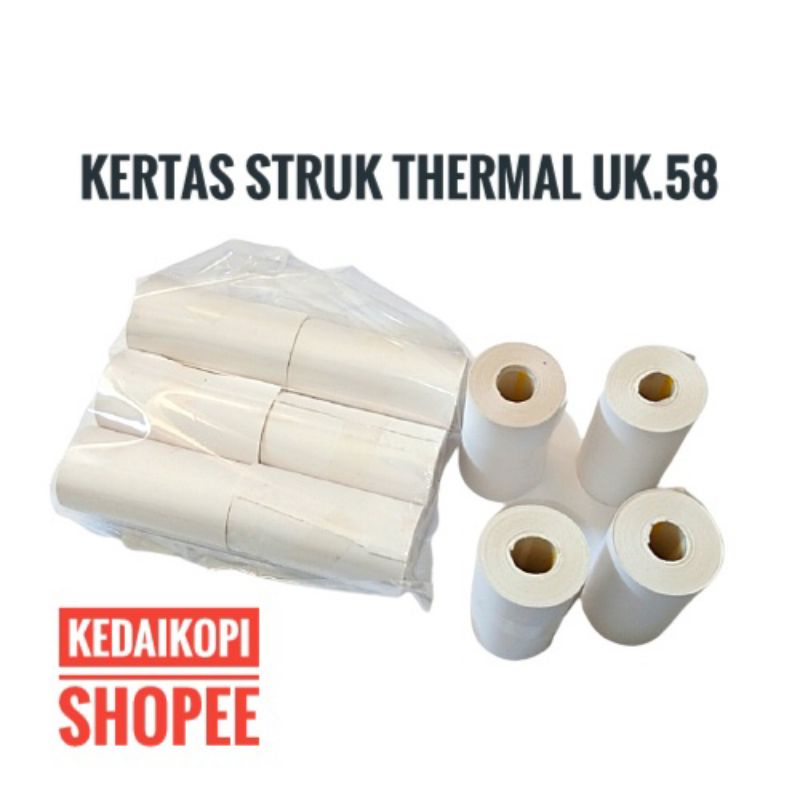 

Kertas Struk Thermal | isi 10 Roll - Ukuran 58 mm