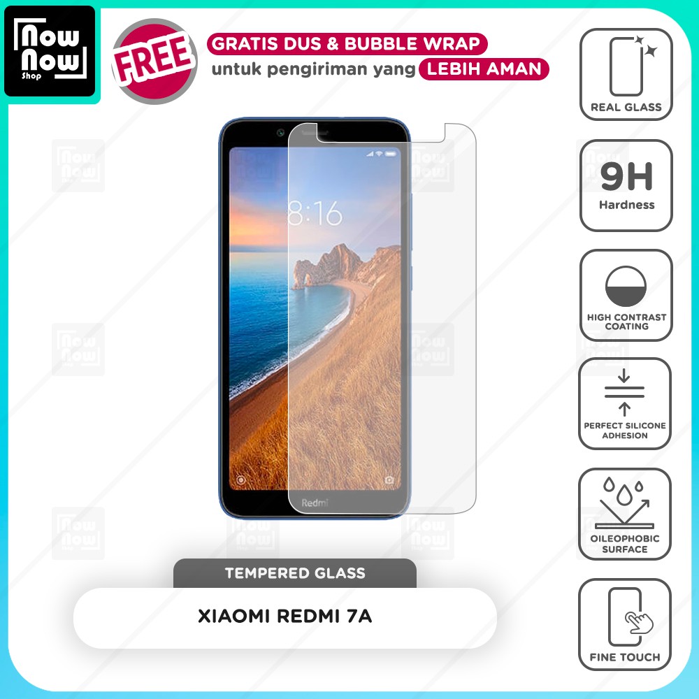 Tempered Glass Anti Gores Xiaomi Redmi 7A Screen Guard Protector 9H Kaca Temperglass