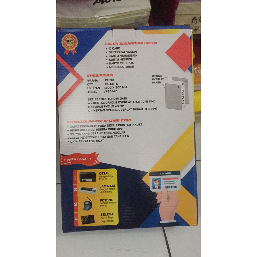 

H7Y PVC ID CARD MERK AMANDA; V-TRO; VTEC / 50 SET