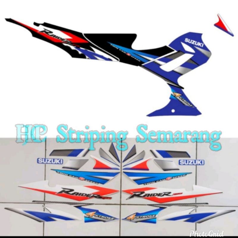 Striping Suzuki Satria Fu Cbu th 2005 Cstm Raider Biru