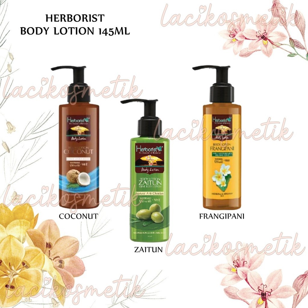 ✨LACIKOSME✨ HERBORIST BODY LOTION ZAITUN COCONUT/ FRANGIPANI WHITENING BPOM