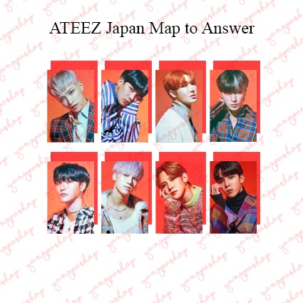 [READY / SET] ATEEZ JAPAN MAP TO ANSWER ATZZ PHOTOCARD FAN MADE UNOFFICIAL YANGPASHOP SAN SEONGHWA H