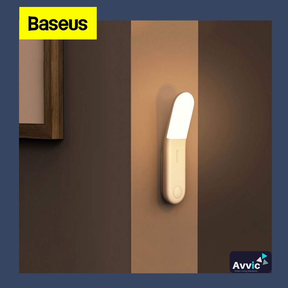 BASEUS Lampu Tidur Darurat Dinding Otomatis Aisle Sunshine Night Light Sensor Human Body