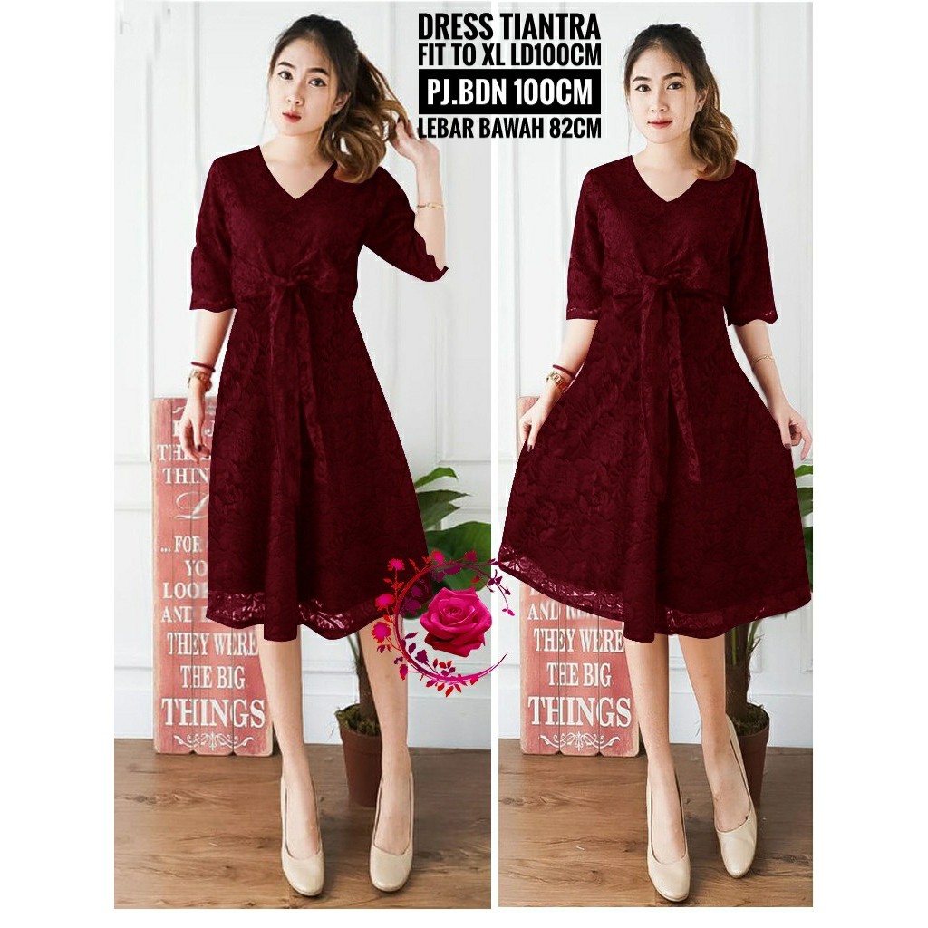 Dress Tiantra Brukat BAHAN BRUKAT PREMIUM