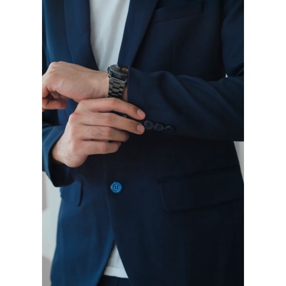 Mubeng - Elegant Jas Slimfit Navy (Free Cover Jas)