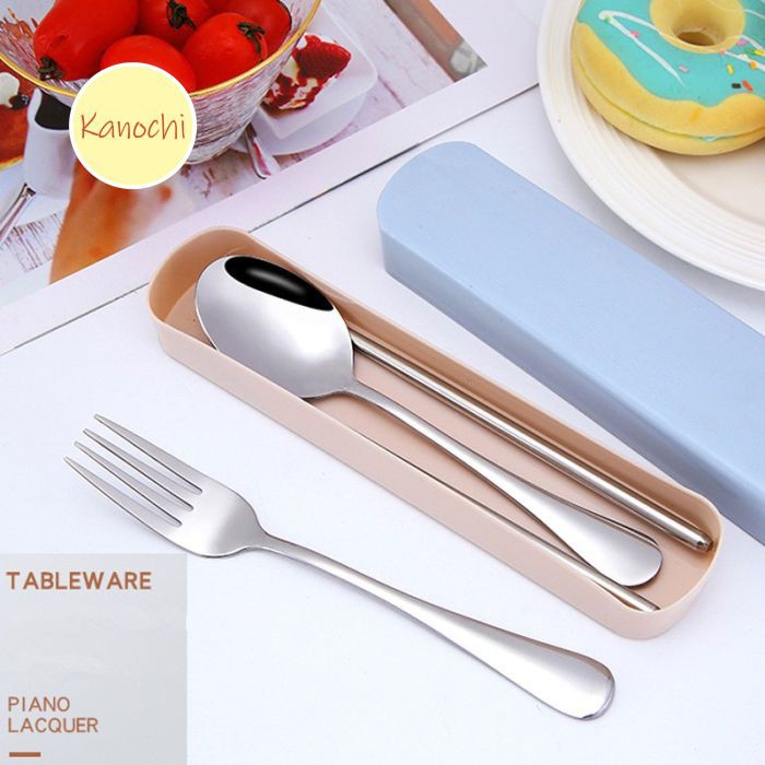 Sendok Set Stainless steel Tebel Sendok Garpu Sumpit Alat Makan Set