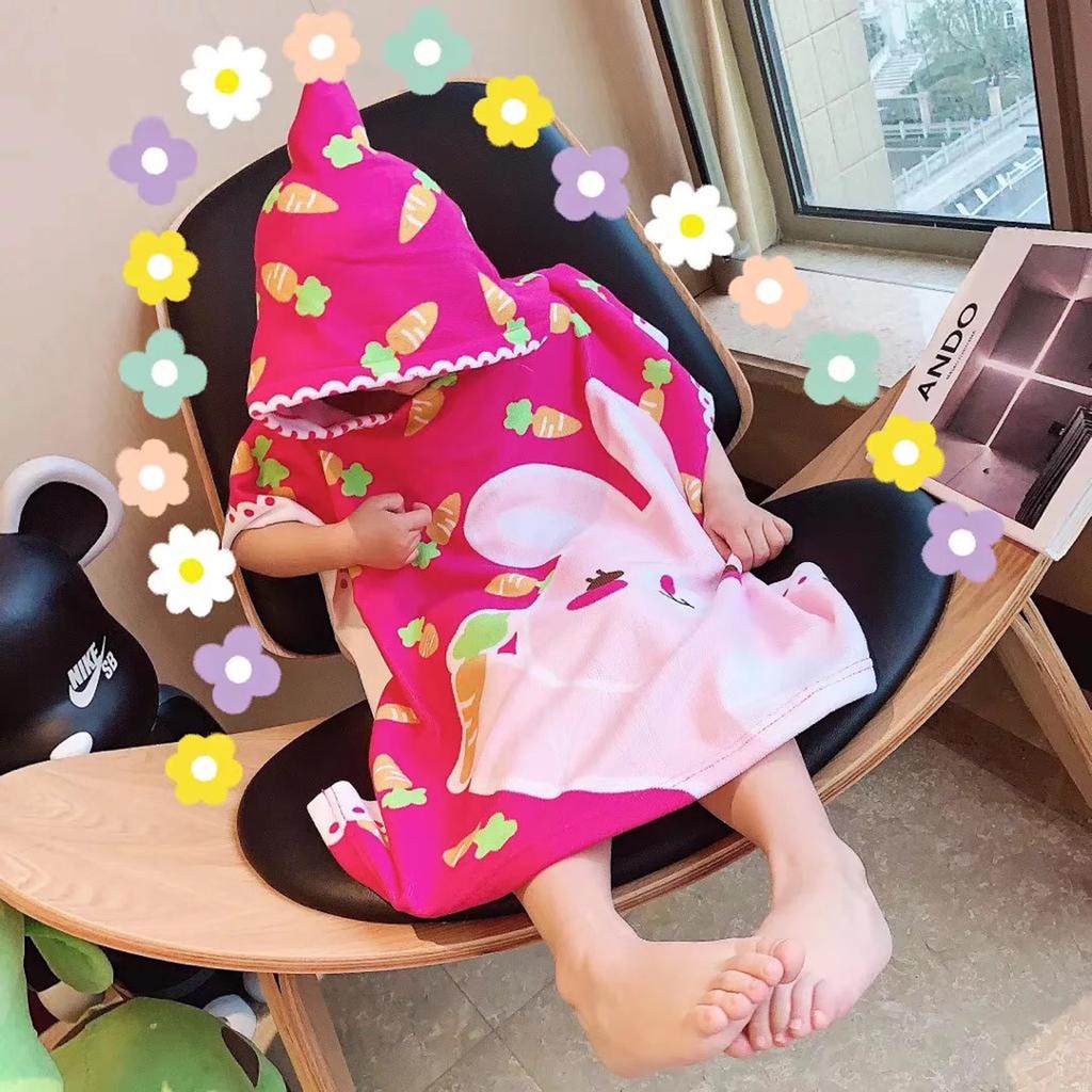 Handuk Anak Murah Rabbit Handuk Ponco Anak Poncho Anak Lucu Handuk Hoodie Anak Bahan Tebal Import