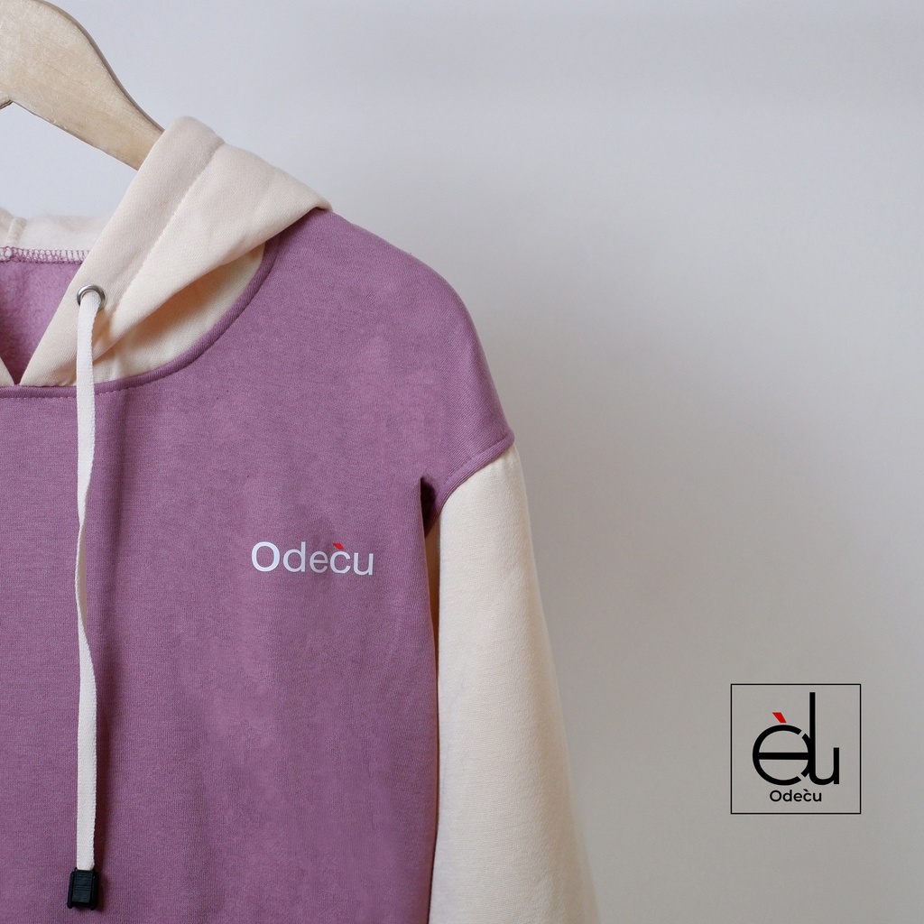 ODECU PREMIUM HOODIE TWO COLOR TARO VANILLA SWEATER OVERSIZE WANITA PRIA