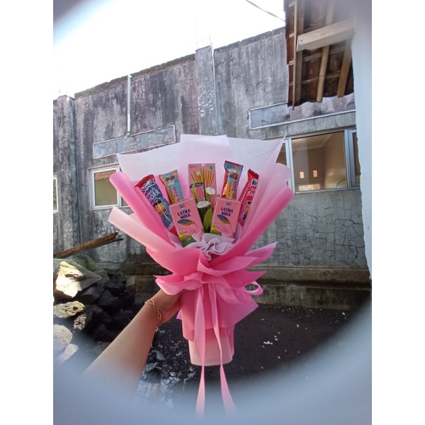 buket snack / buket pink/ buket wisuda