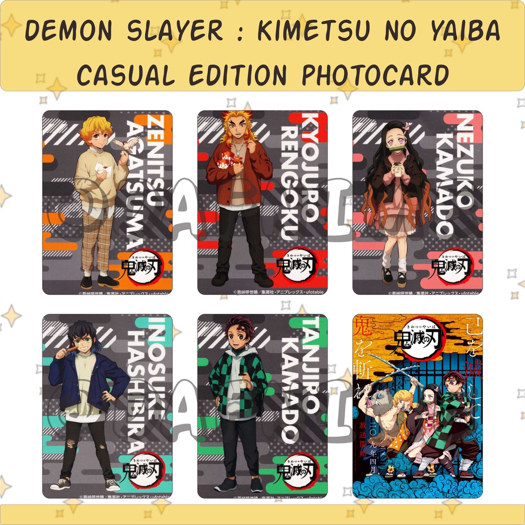 DEMON SLAYER KIMETSU NO YAIBA CASUAL EDITION PHOTOCARD ANIME