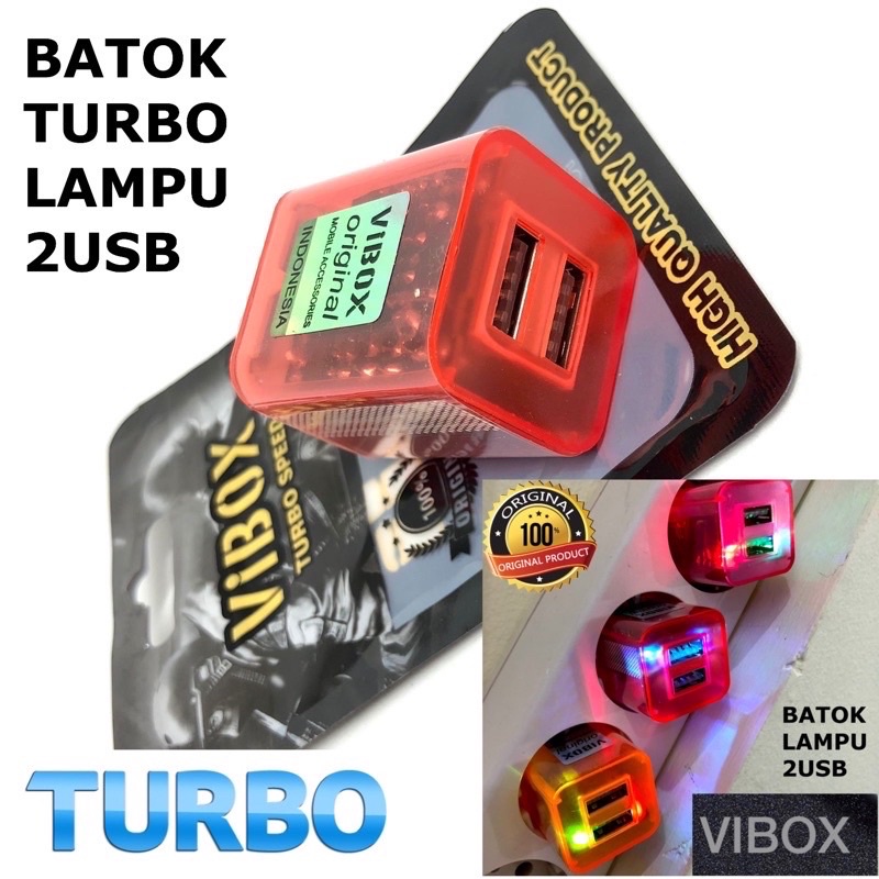 PROMO BATOK VIBOX LED 2 USB TURBO POWER