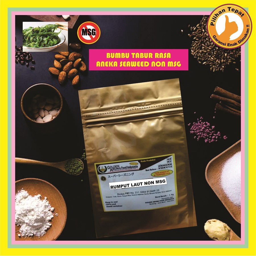 

Bumbu Tabur NON MSG Rumput Laut 1 Kg Enak Murah Bubuk Tabur Seaweed Halal NO MSG