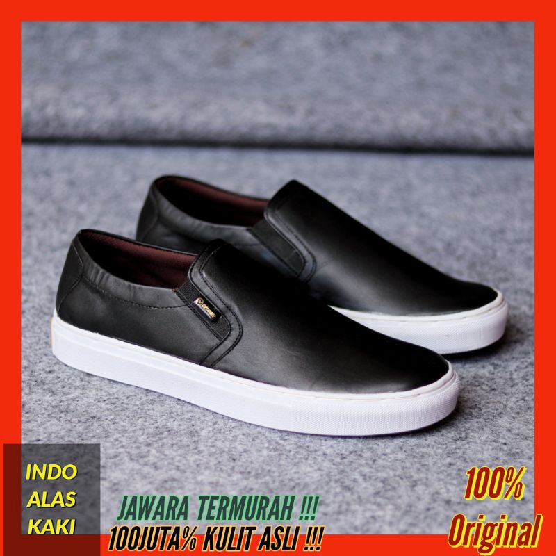 Sepatu Sneakers Pria Kulit Kasual CEVANY MORI CHORD NUE BLACK