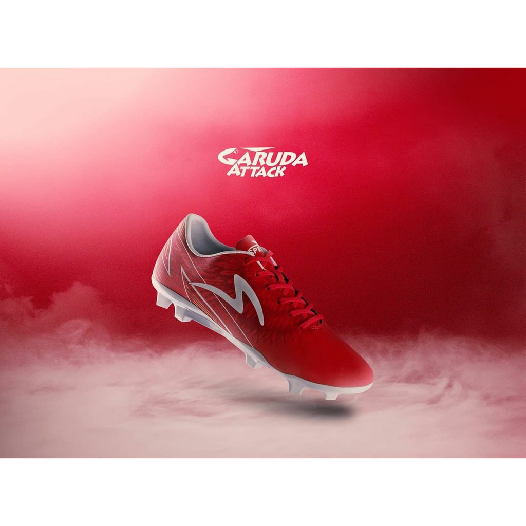 SEPATU SEPAKBOLA SPECS ACCELARATOR LIGHTSPEED 20 FG GARUDA ATTACK EMPERORRED WHITE