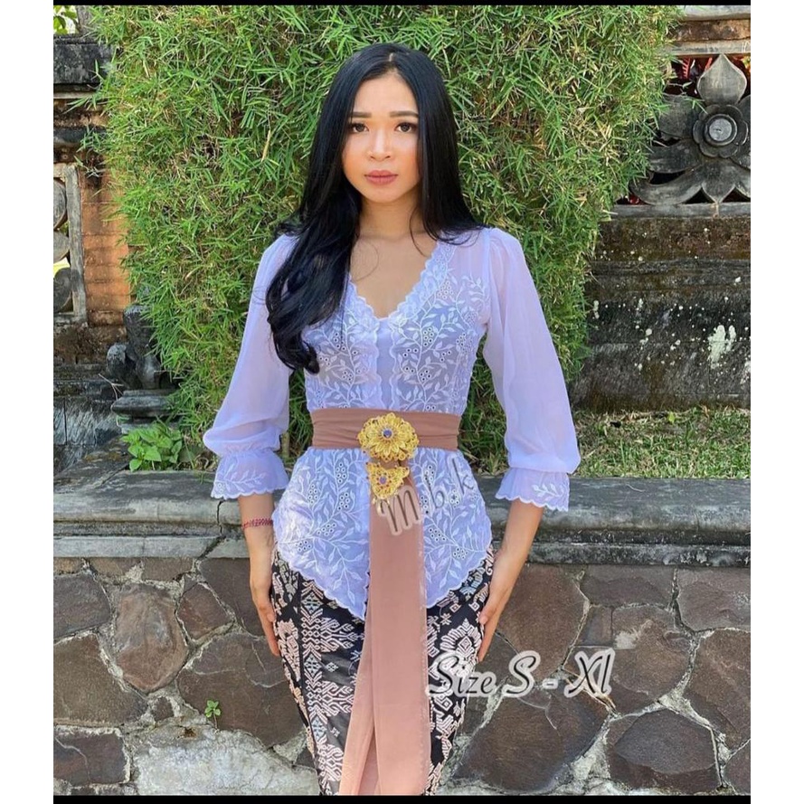 Kebaya jadi bordir putih