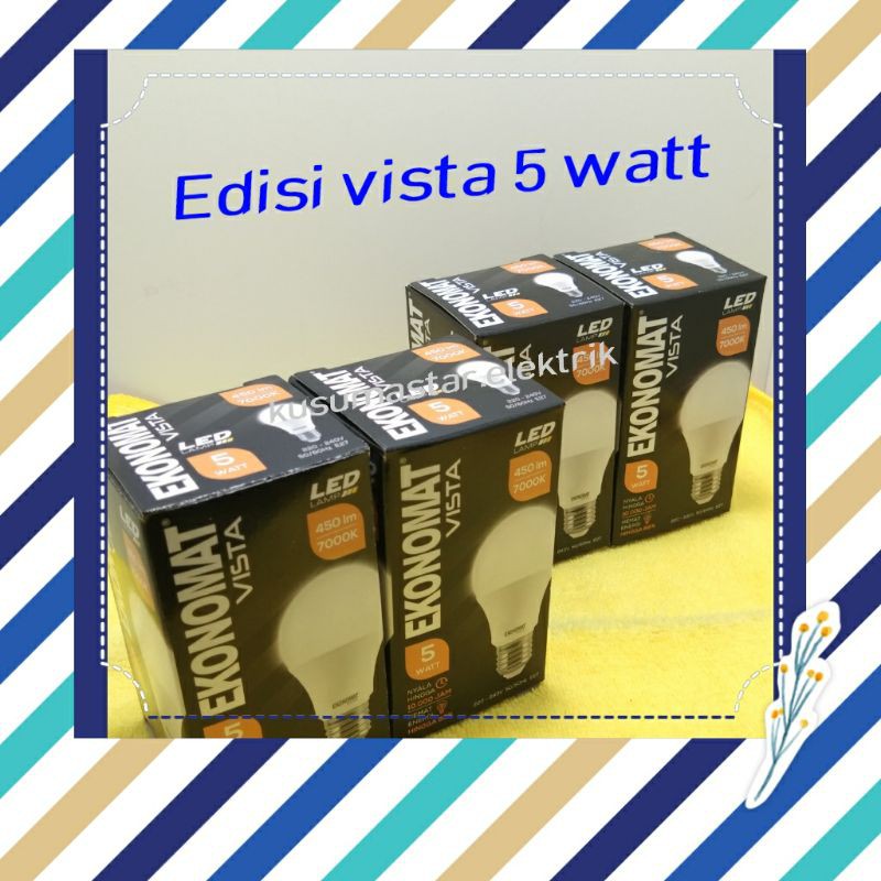 bohlam led 5 watt.E27.7000k.led ekonomat 5 watt.putih.E27